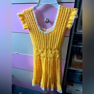 Handmade Yellow Crochet Dress – Perfect for Special Occasions!